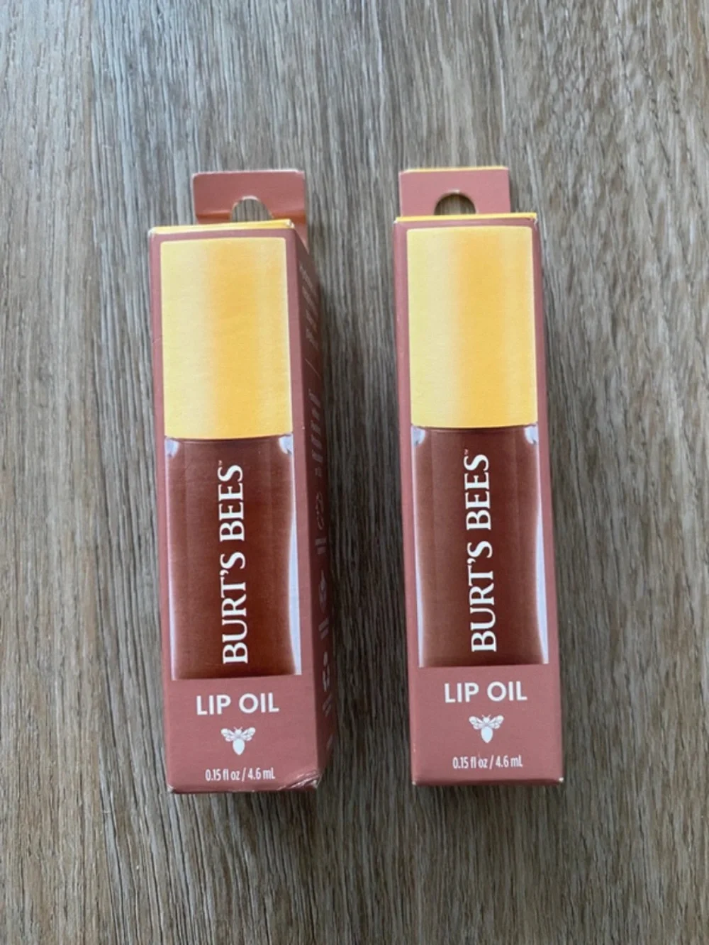 Burt's Bees Lip Oil Box in Terracotta and Yellow